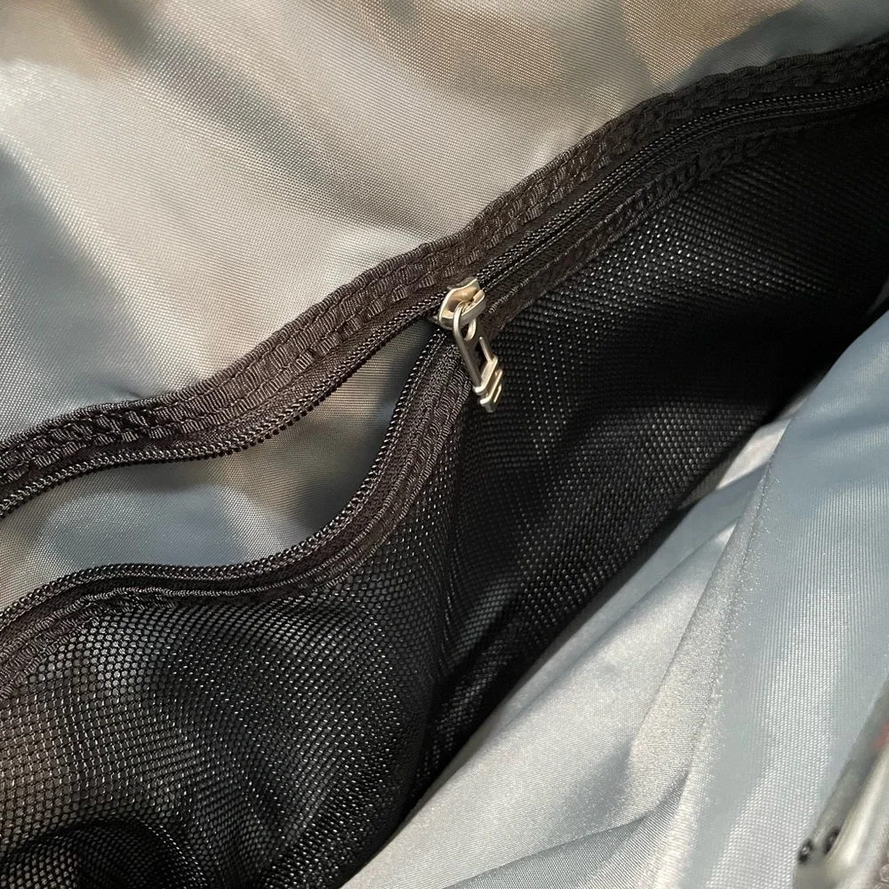 Tumi Double Zip Leather Trimmed Travel Briefcase